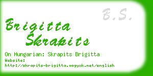 brigitta skrapits business card